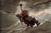 Winslow Homer Lifeline oil on canvas